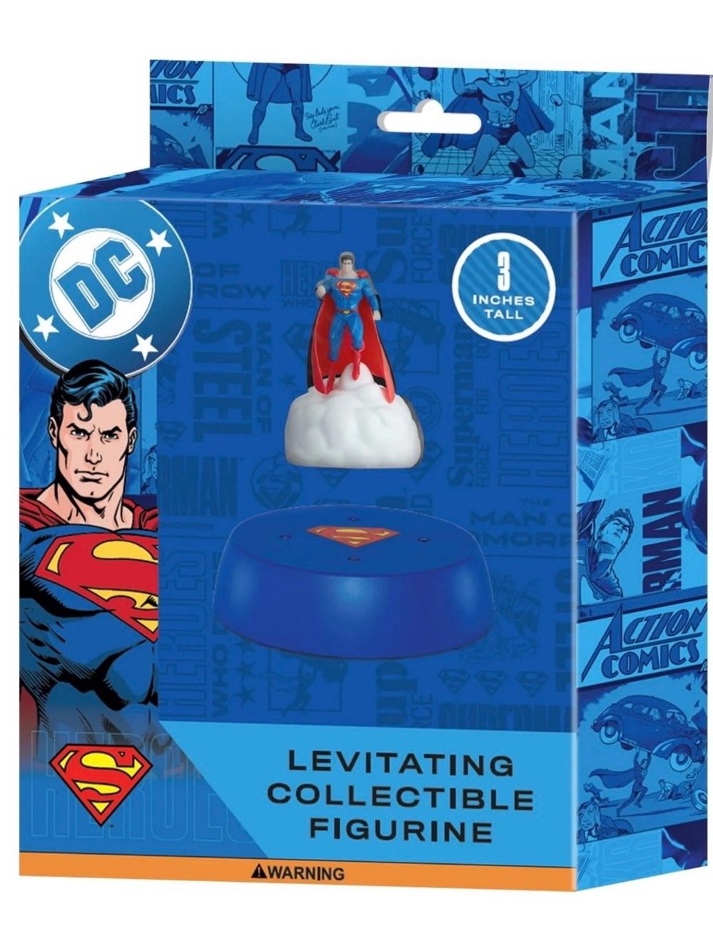 DC Levitating Superman Figurine - Blue, Red & White